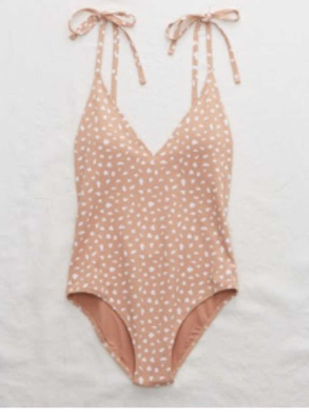 Aerie V Pique One Piece Swim Suit